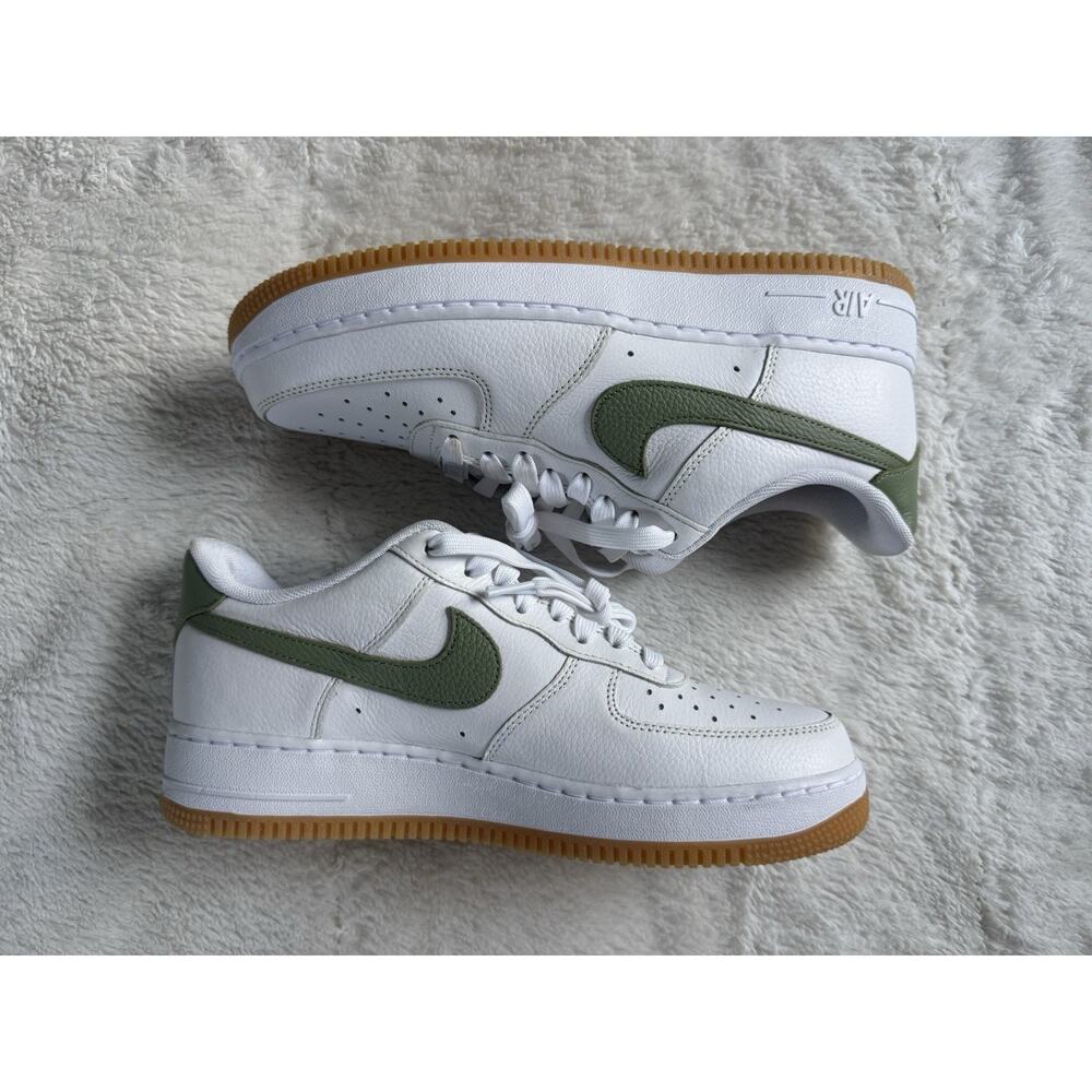 Nike Air Force 1 Low ID By You Men’s Sz 9.5 White Green Gum Custom HF0663-900